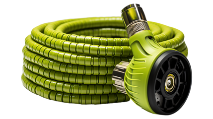Garden hose on a transparent png background