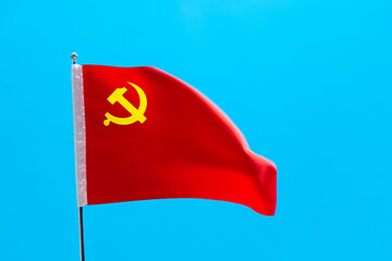Flag of the Chinese Communist Party on blue background