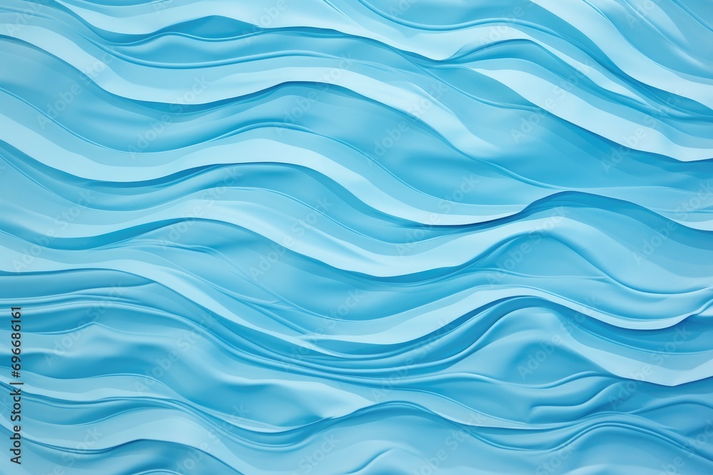 Fototapete abstract blue background with smooth lines in it. 3d rendering, blue background texture, wavy sea co