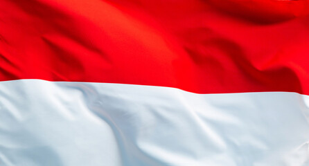 Close up of Indonesia flag background