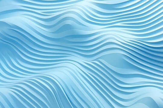 Abstract blue wavy background. 3d rendering, 3d illustration, Blue background texture, wavy sea color pattern, AI Generated