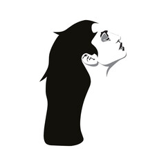 Woman vector art illustration