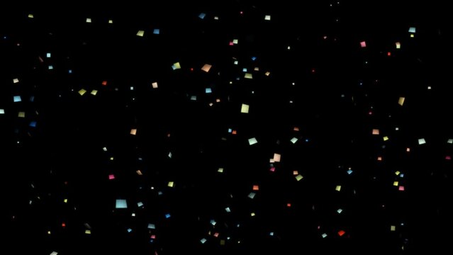 falling colourful confetti flakes, party and celebration background