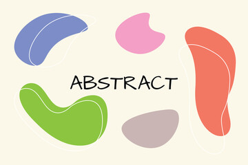 Abstract Blotch Shapes Flow with Modern Style