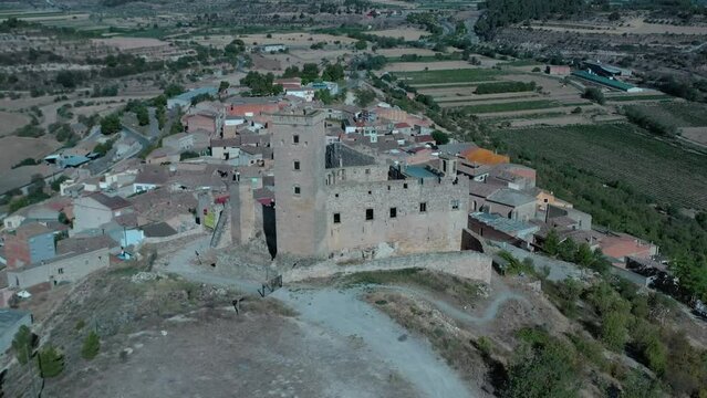 Ciutadilla Castle in the town of Ciutadilla, region of Urgell, province of L&eacute;rida in Catalonia