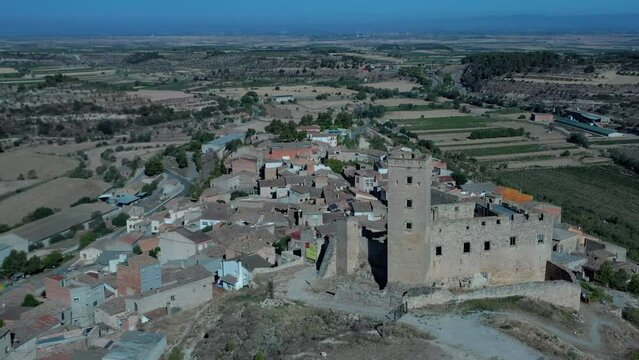 Ciutadilla Castle in the town of Ciutadilla, region of Urgell, province of L&eacute;rida in Catalonia