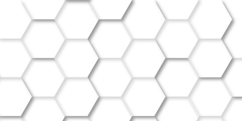 Abstract background with hexagons Abstract hexagon polygonal pattern background vector. seamless bright white abstract honeycomb background.	

