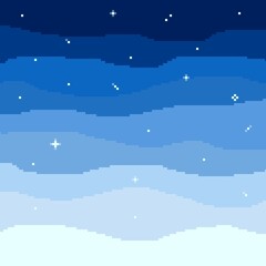 Abstract pixel sky and star 3