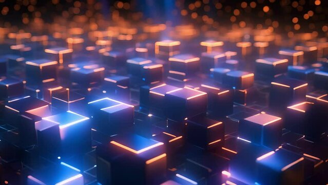 An intricate network of secure and transparent blocks, providing an unbreakable backbone for the storage and processing of data in AGI systems powered by blockchain technology.