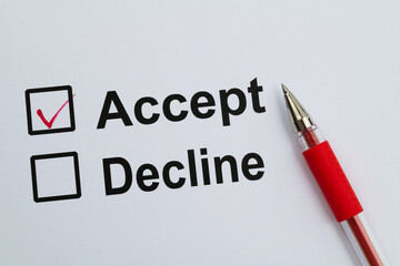 Choose to accept or decline