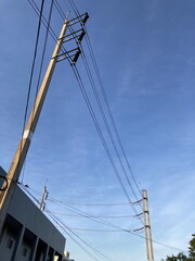115-kilo-volt transmission line out going from high voltage substation
