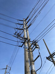 115-kilo-volt transmission line out going from high voltage substation