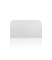 blank packaging white cardboard box isolated on white background ready for packaging design, transparent background