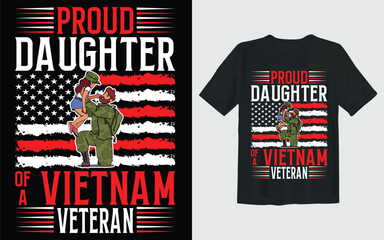 Veteran T-shirt design for USA Army, Soldier, USA flag 