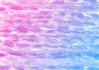 ピンクからブルーのグラデーションの水彩テクスチャ背景素材