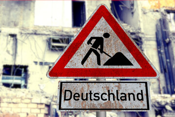 Obraz premium Abriss als Symbol für marode, deutsche Wirtschaft