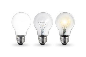 lighted bulb, transparent background - Powered by Adobe