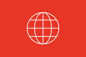 globe illustration. Vector illustration in flat style design.	