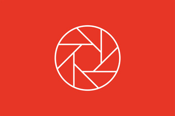 lens illustration. Vector illustration in flat style design.	