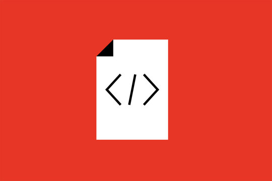 program code illustration. Vector illustration in flat style design.	
