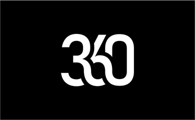 360 Letter Initial Logo Design Template Vector Illustration	