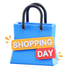 shopping day 3d illustration