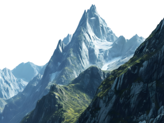mountain peak on transparent background
