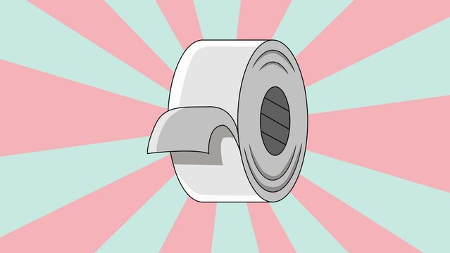 Animated duct tape icon with a rotating background