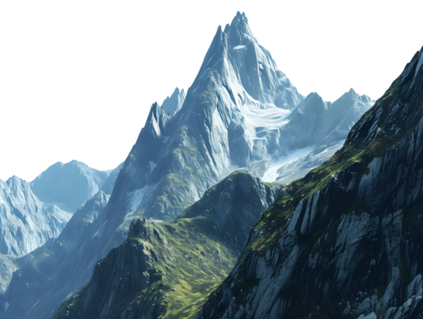 mountain peak on transparent background
