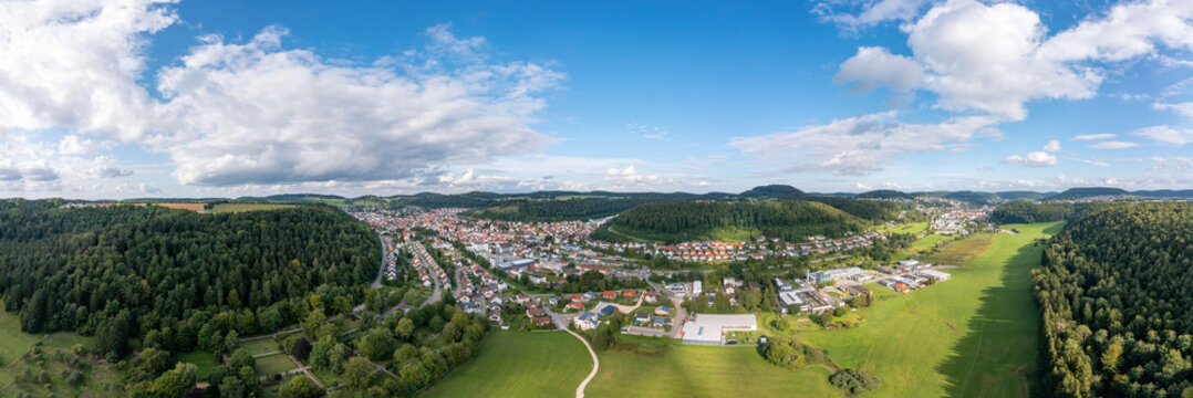 Panoramic View of Albstadt in Summer