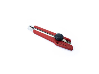 Red cutter isolated on white background.