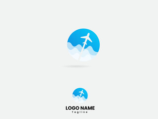 Travel logo design. Travel company. Circle shape. Business. Tour. Plane vector art. Holiday. Colorful logo template. Creative tour company logo