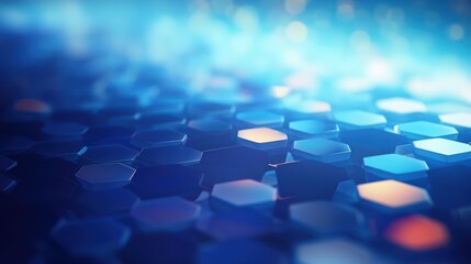 Explore the technological frontier with a blue-hued nanotech concept, where a luminous lattice...