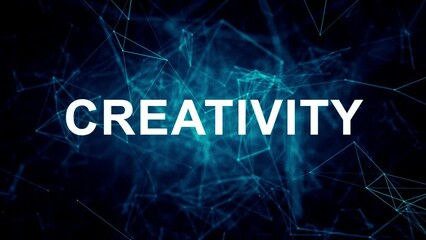 Animated futuristic texts about Graphic Design Services, design and creativity services