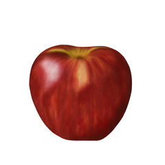 red apple isolated on white