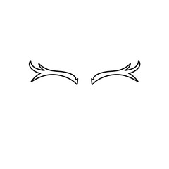 Hand drawn eyelashes 