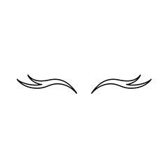 Hand drawn eyelashes 