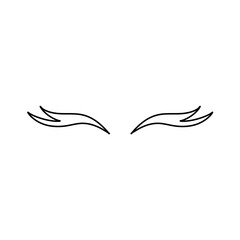 Hand drawn eyelashes 