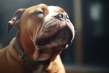dog with gentle breathing and sporadic muscle twitches - obrazy, fototapety, plakaty