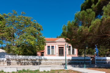 The school building in Ereikoussa island, Greece