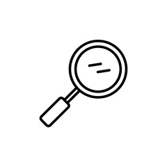 Magnifying glass outline icons, minimalist vector illustration ,simple transparent graphic element .Isolated on white background
