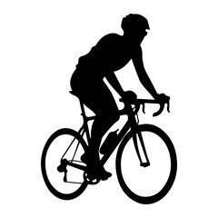 Obraz na płótnie Canvas Bicycle rider cyclist vector silhouette