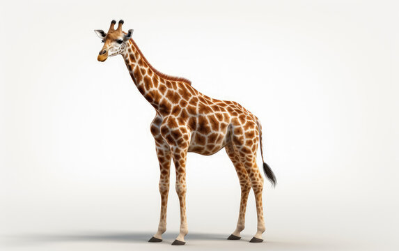 Image of Giraffe isolated on white background