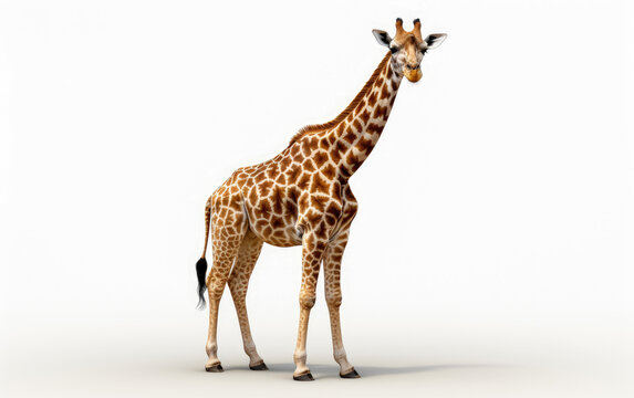 Image of Giraffe isolated on white background