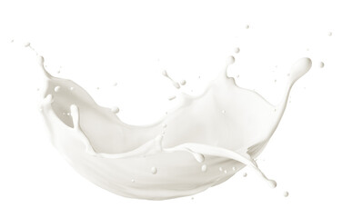 Hemisphere milk splash - obrazy, fototapety, plakaty