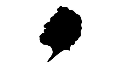 Robert Edward Lee, black isolated silhouette