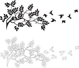 design elements-bird, silhouette, eagle, vector, flying, illustration, wing, animal, birds, black, nature, tattoo, feather, 