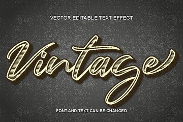 vintage retro western style typography editable text effect grunge texture template design background - obrazy, fototapety, plakaty