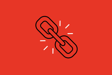 link illustration. Vector illustration in flat style design.