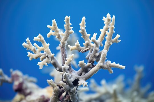damselfish darting among staghorn coral